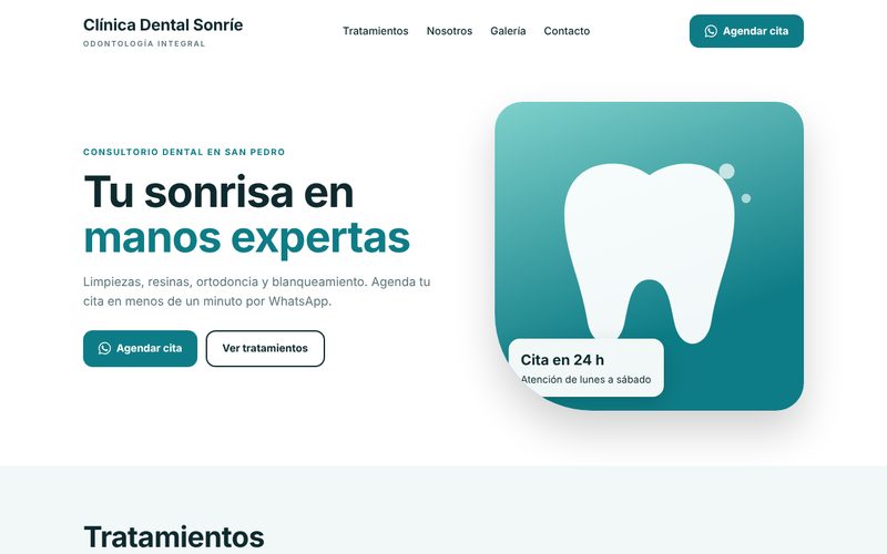 Ejemplo de página para consultorio